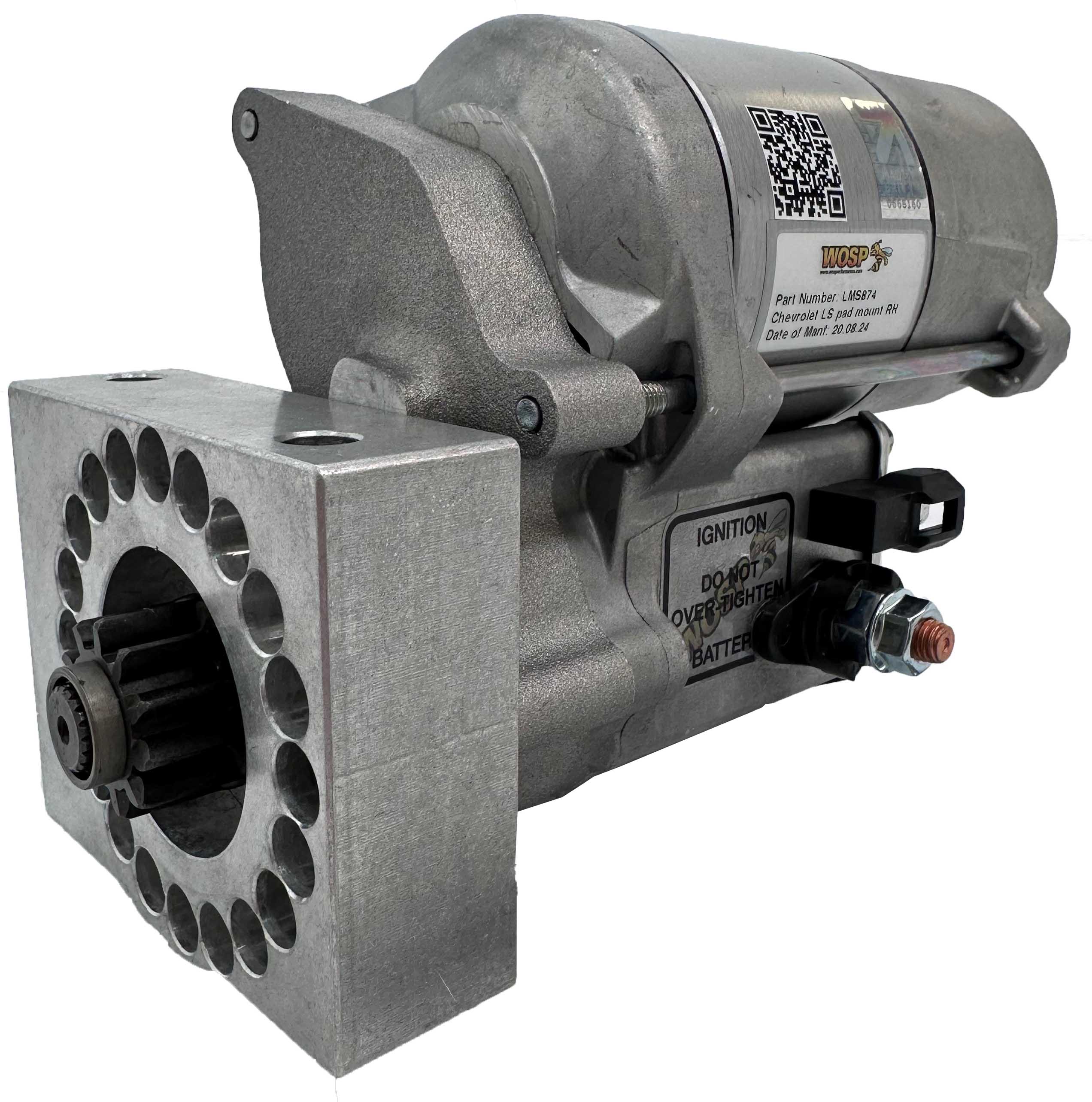 Chevrolet LS pad mount RH (motor on top) super-duty starter motor